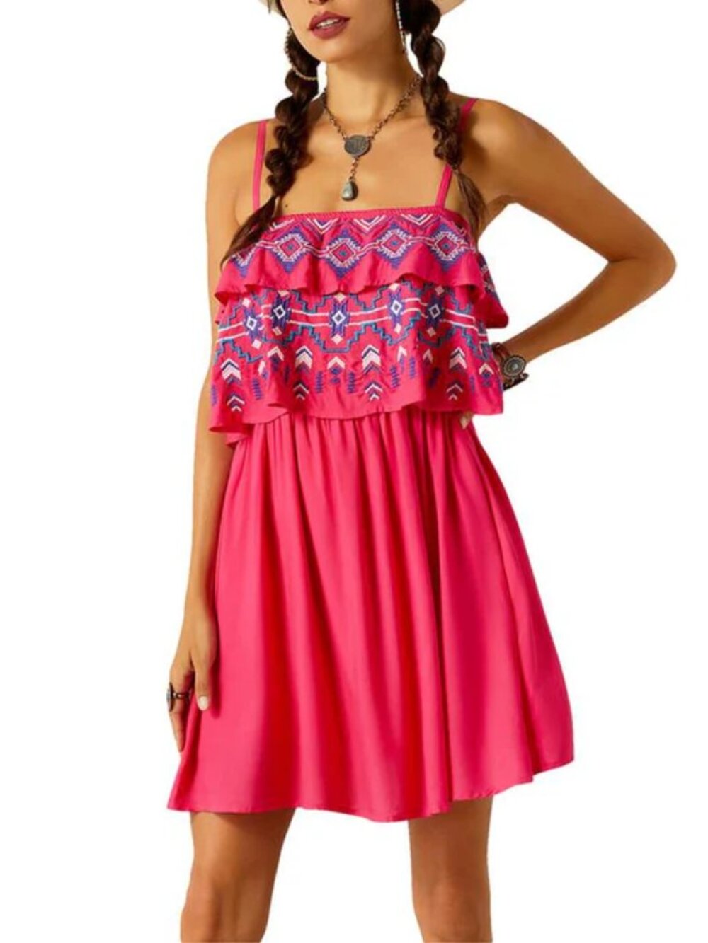 Ariat Malena Pink Ruffled Women's Dress